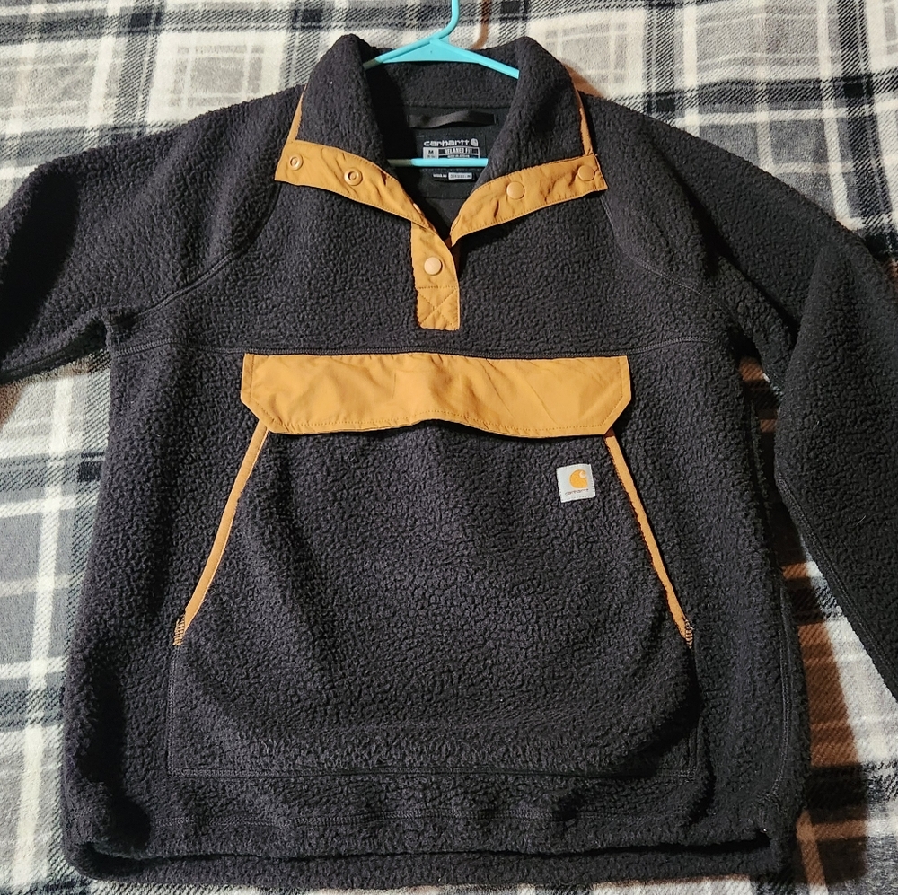 Carhartt Black and Tan Fleece Pullover